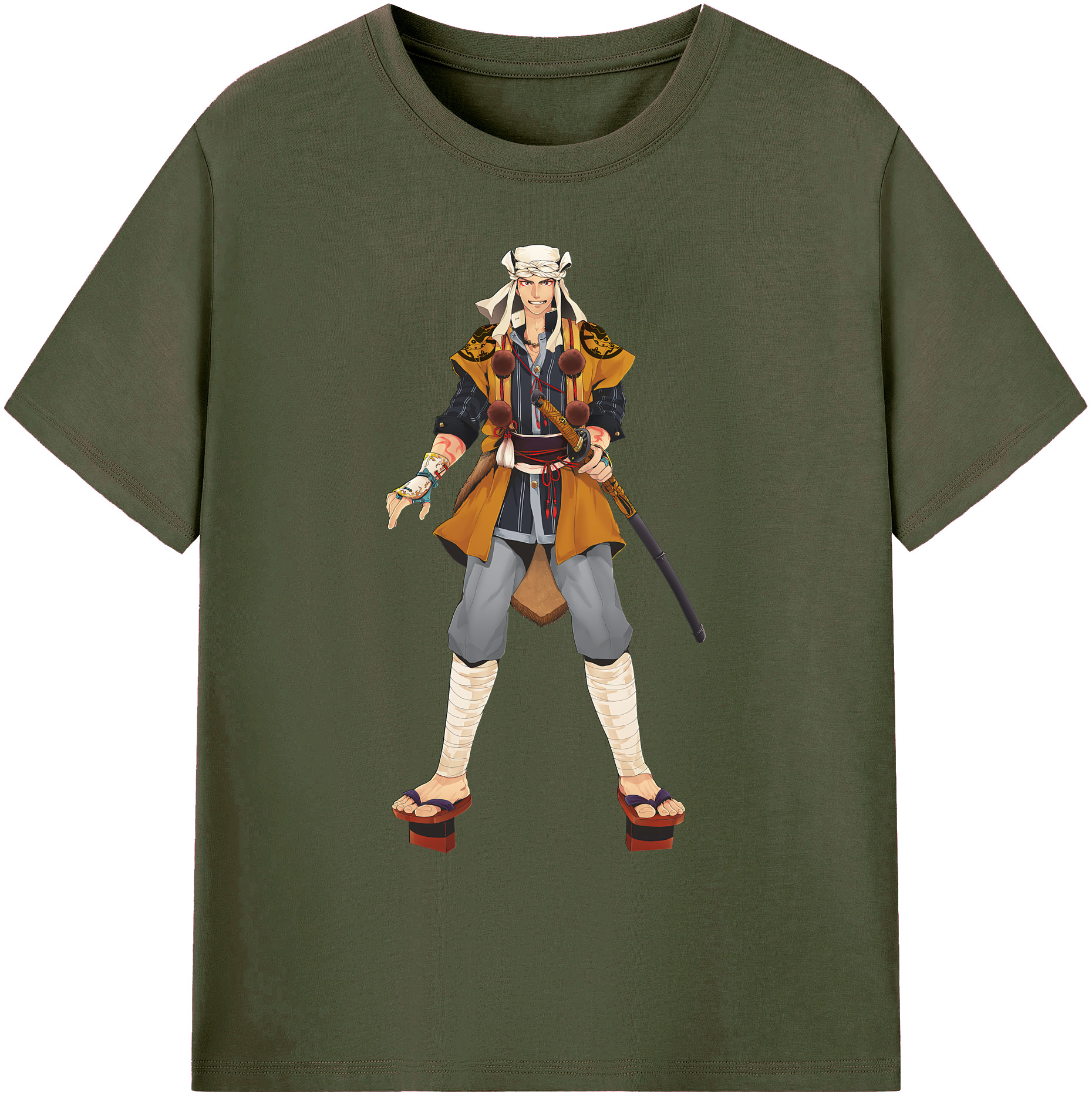 （画像用） 刀剣乱舞 Touken Ranbu 綿100％ メンズ半袖Tシャツ｜肌触りやわらか＆通気性